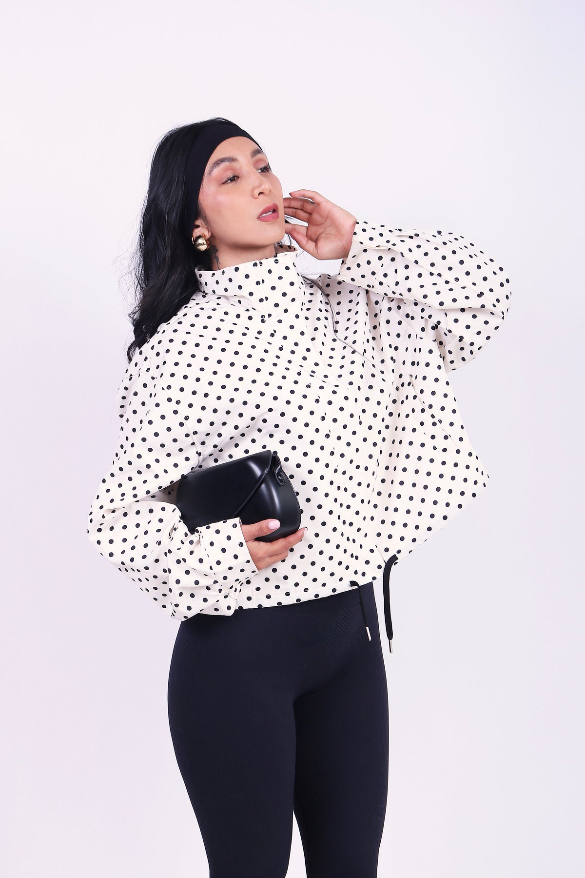 JACKET POLKA WHITE