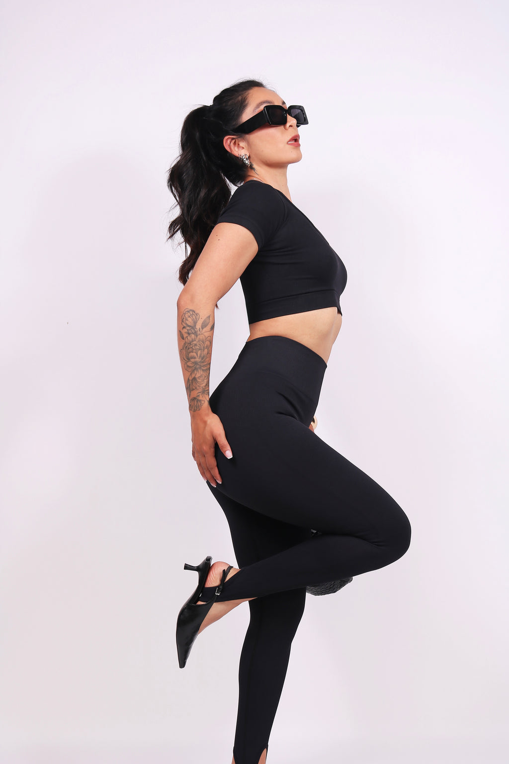 LEGGINGS PILATES BLACK (SIN PUSH UP)