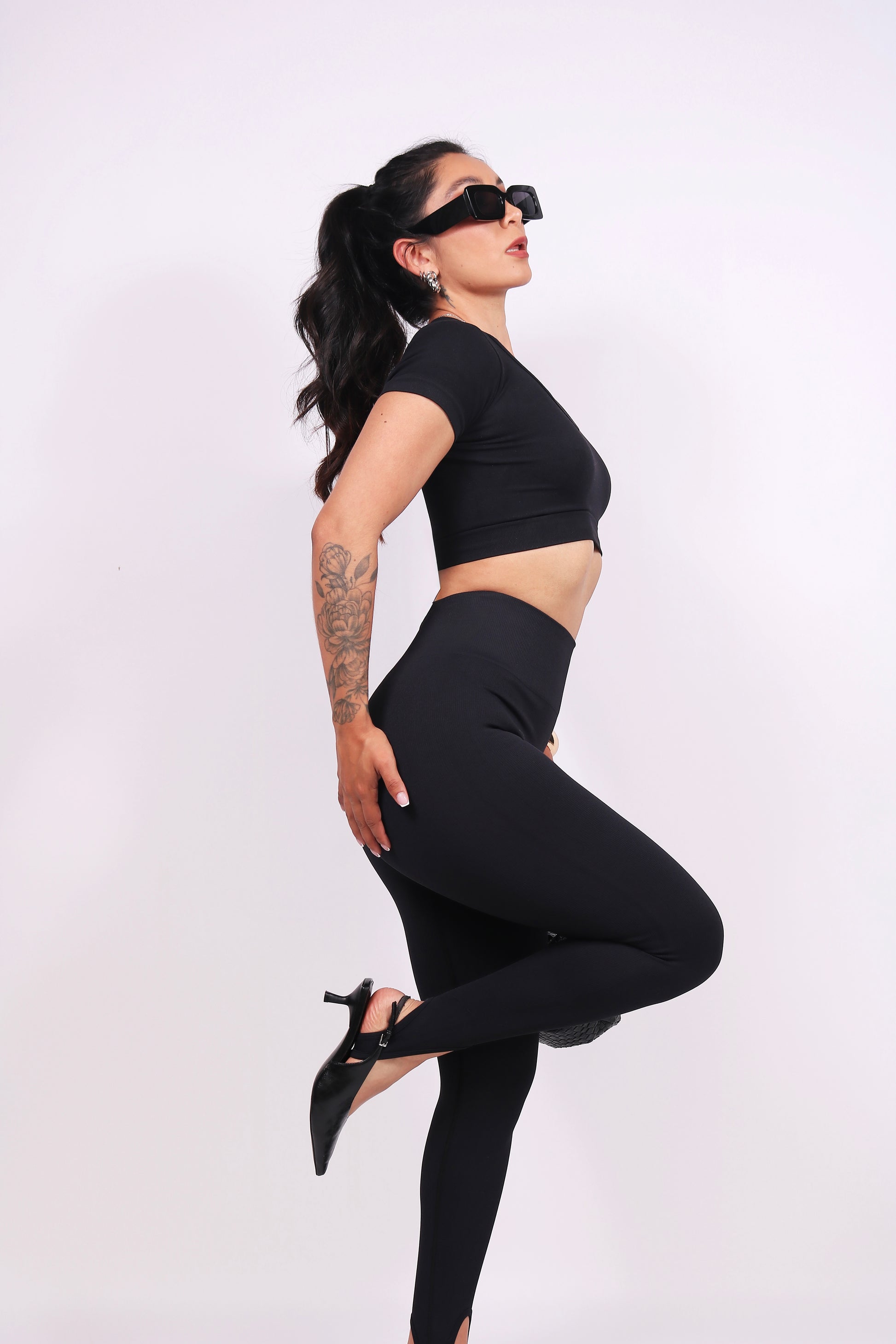 LEGGINGS PILATES BLACK (SIN PUSH UP)
