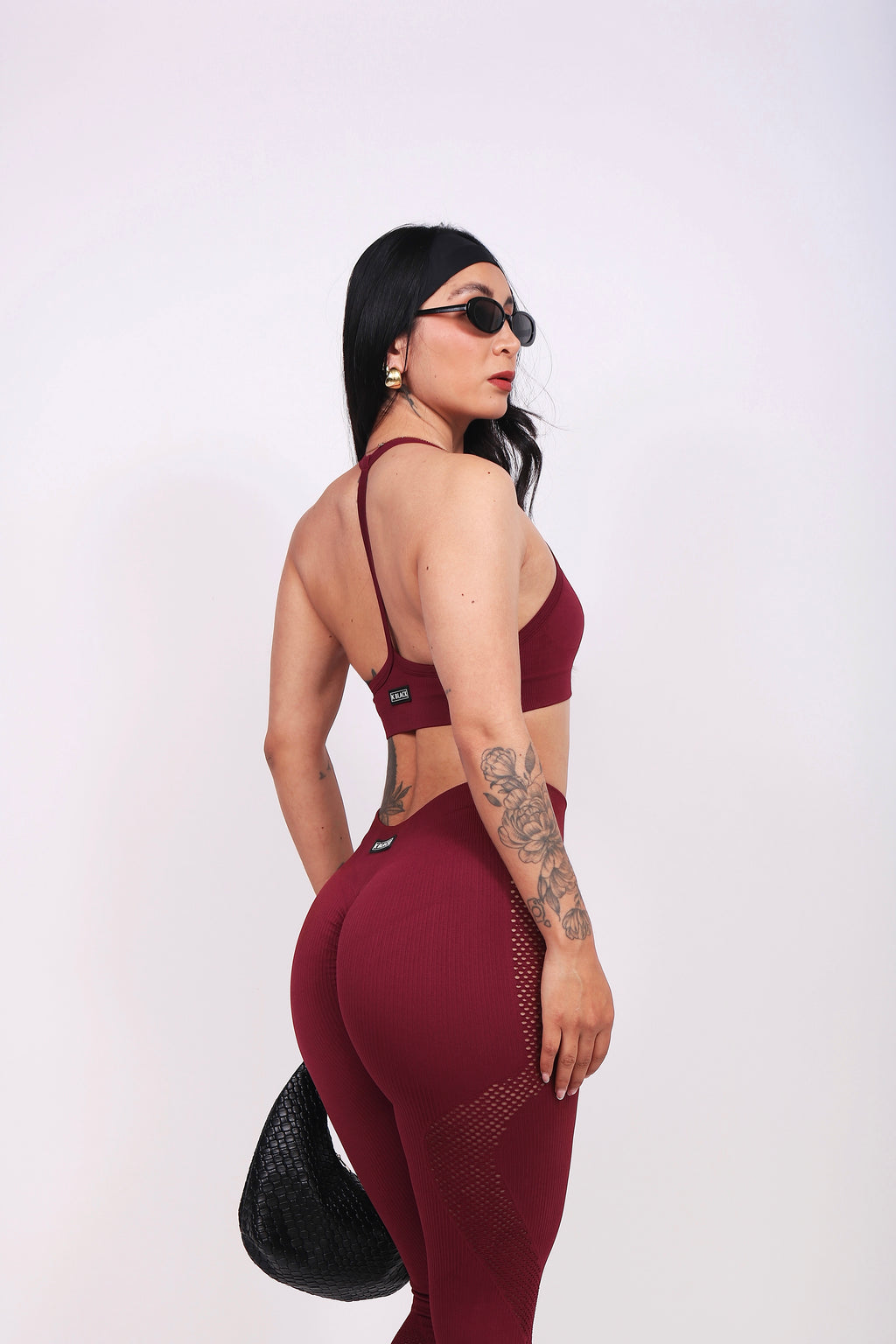 SET MESH BURGUNDY (push up interno)