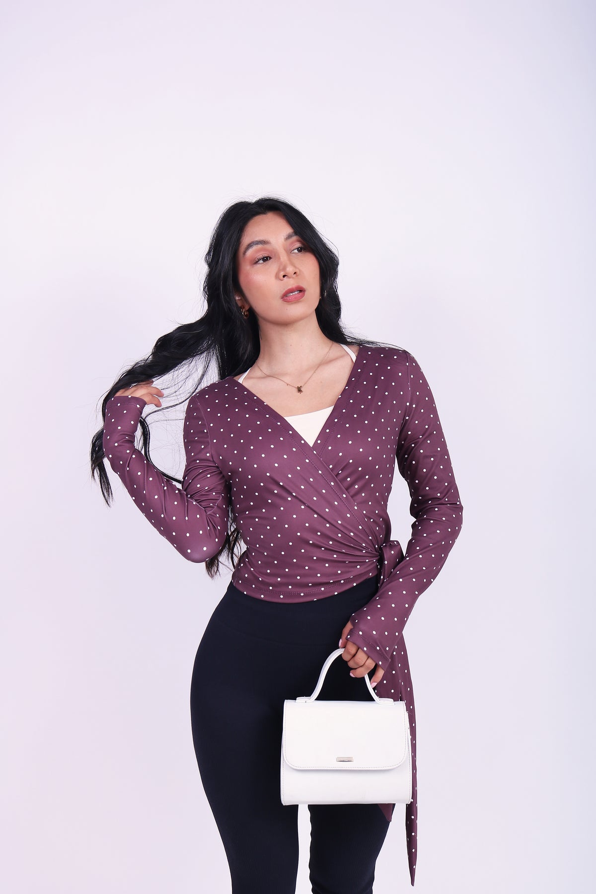 BALLET WRAP TOP POLKA UVA