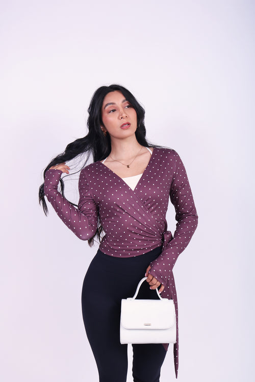 BALLET WRAP TOP POLKA UVA