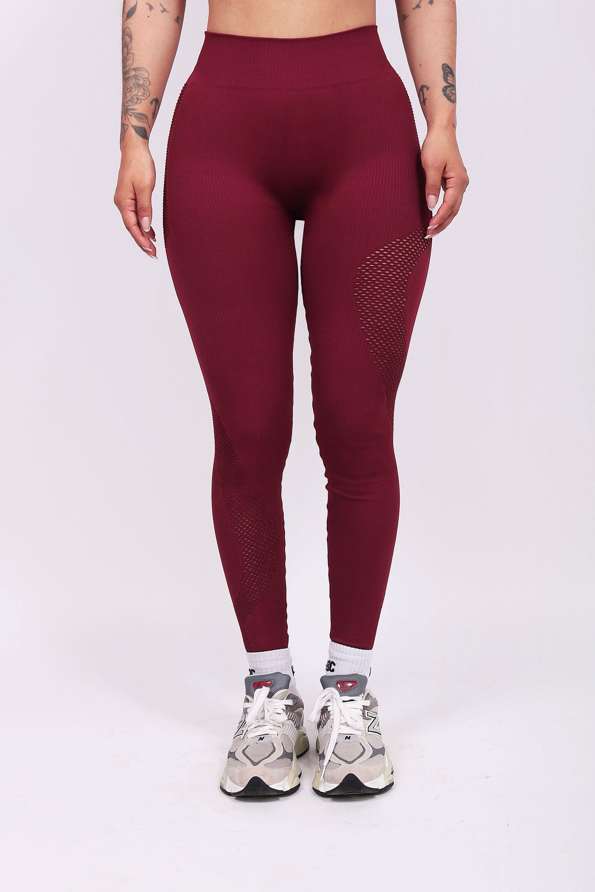 SET MESH BURGUNDY (push up interno)