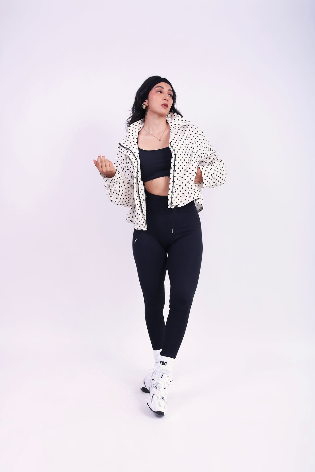 JACKET POLKA WHITE