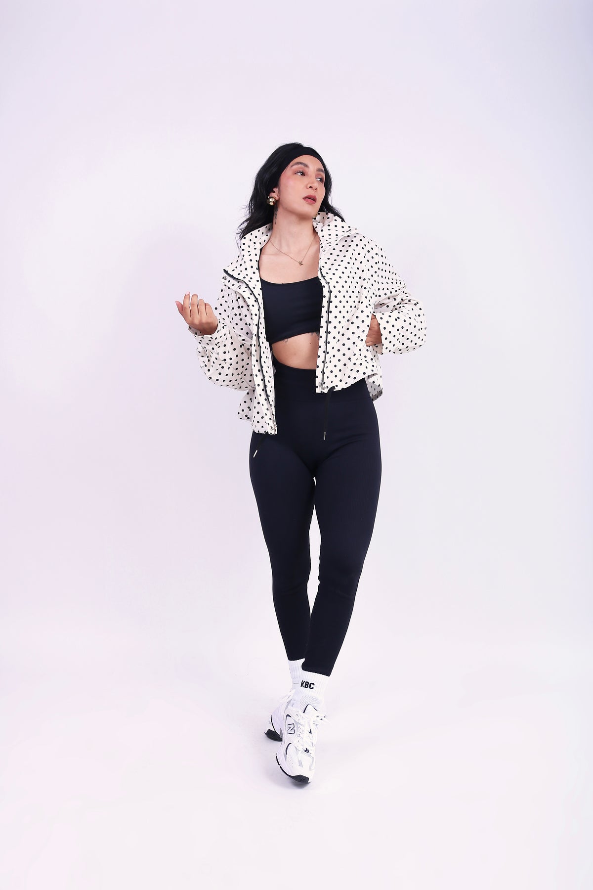 JACKET POLKA WHITE