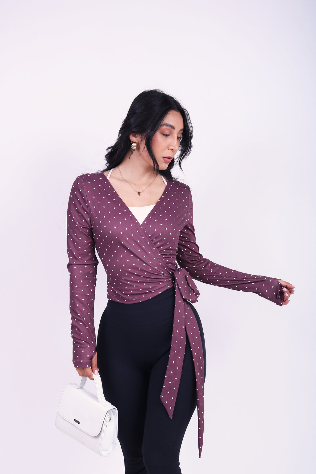 BALLET WRAP TOP POLKA UVA